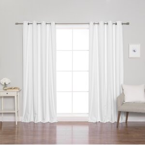 Red Barrel Studio® Leach Solid Max Blackout Thermal Grommet Curtain ...