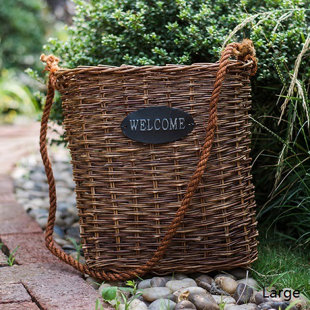 Wall Hanging Storage Baskets Wayfair Rustic Handmade Flat Hanging Willow Basket Set Of 2