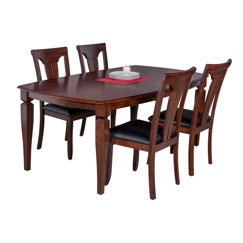 Red Barrel Studio Besse 5 Piece Breakfast Nook Solid Wood Dining Set Besse 5 Piece Breakfast Nook Solid Wood Dining Set