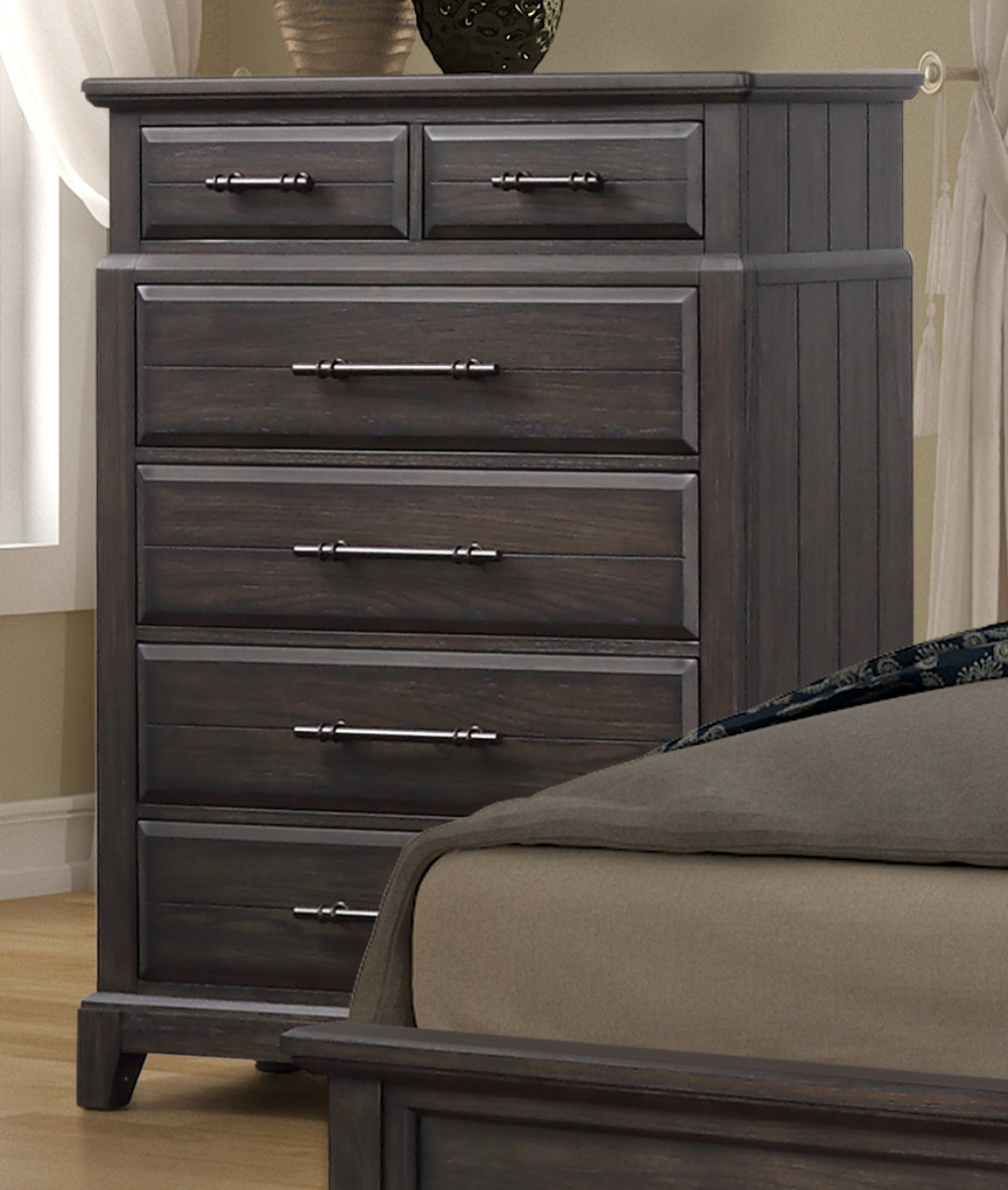 Gracie Oaks Kreutzer 5 Drawer Espresso Chest Wayfair