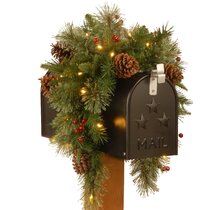 swag  hand tied With  lights 5’ Black and tan garland 