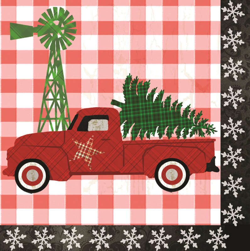 Christmas Paper Napkins Wayfair Farm Christmas Paper Luncheon Napkin