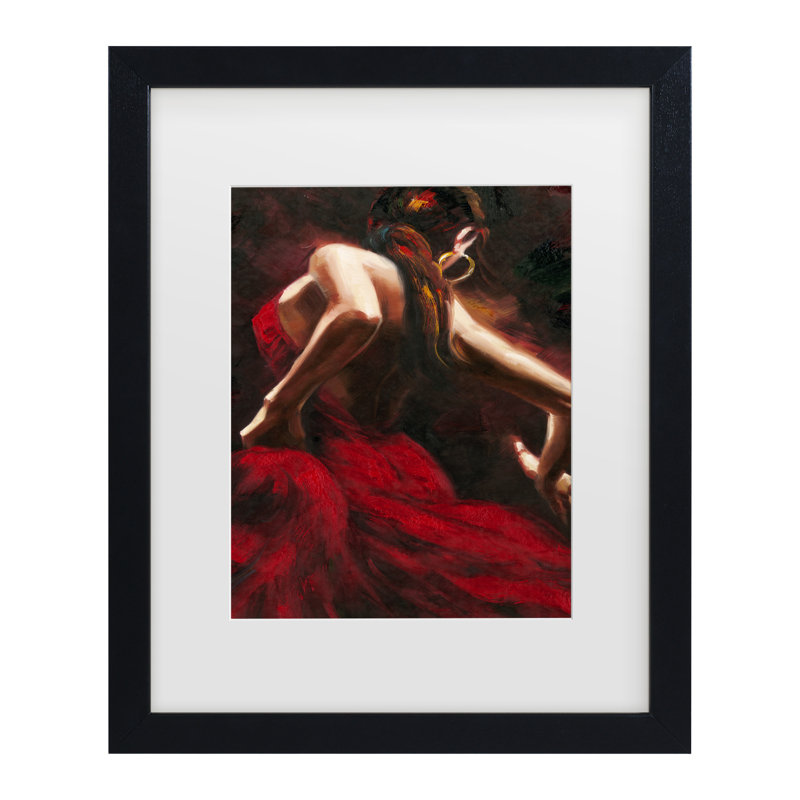 World Menagerie Flamenco Dancer Framed Acrylic Painting Print On