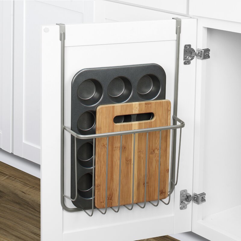 Over the Cabinet Cutting Board and Bakeware Holder Cabinet Door Organizer