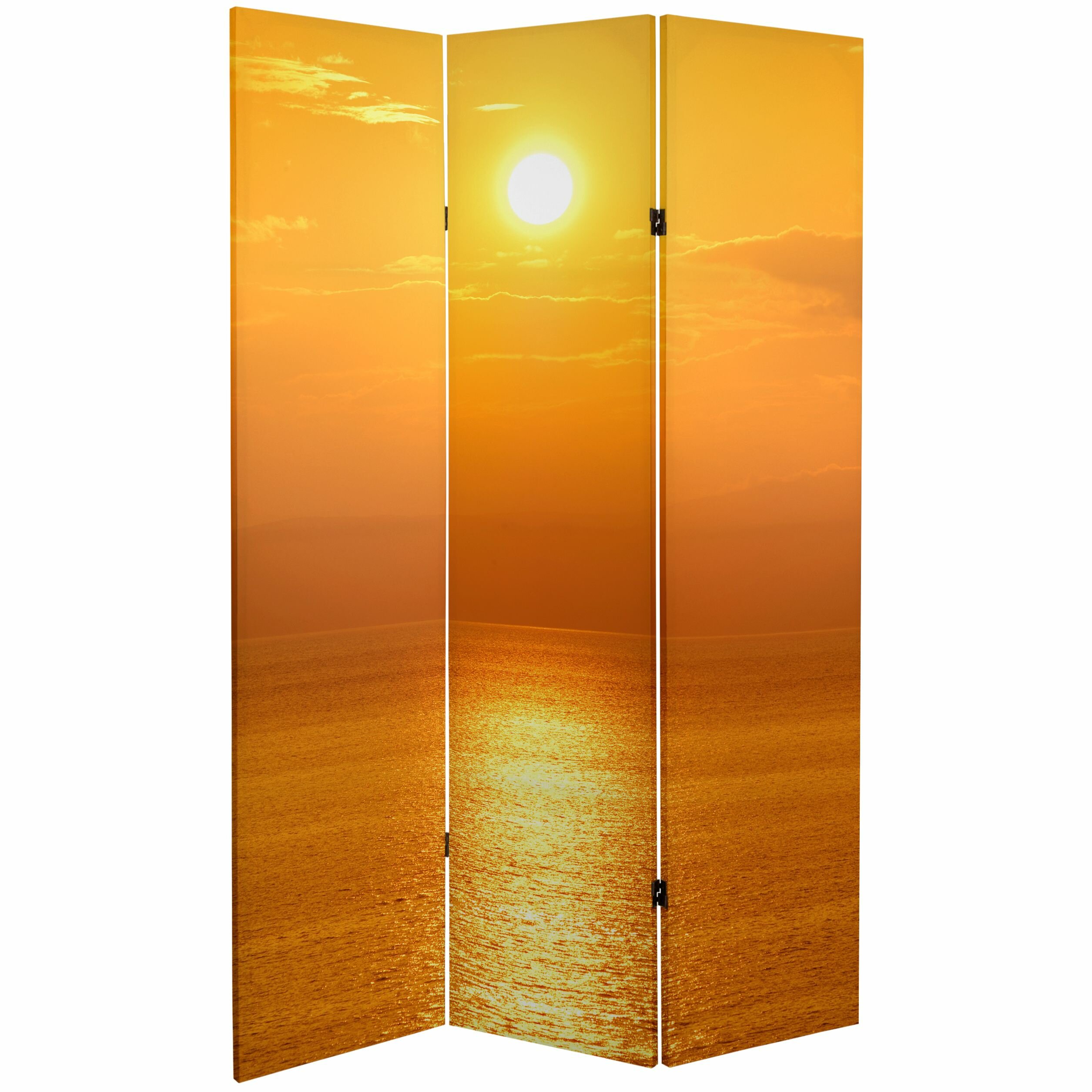 East Urban Home Sunrise 3 Panel Room Divider Reviews Wayfair