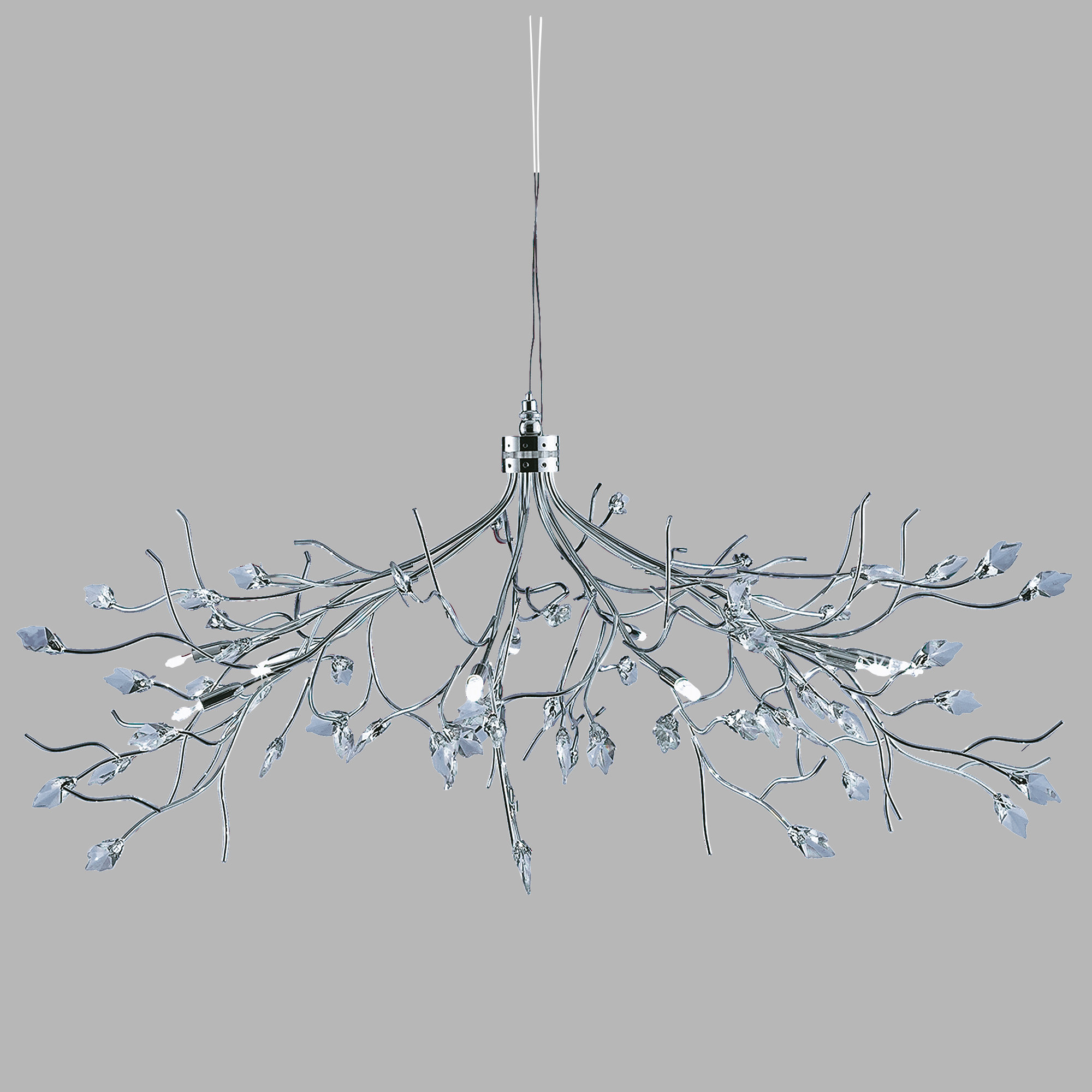 Branch of Light 10 Light Chrome Chandelier with Clear Branch of Light 10 Light Chrome Chandelier with Clear