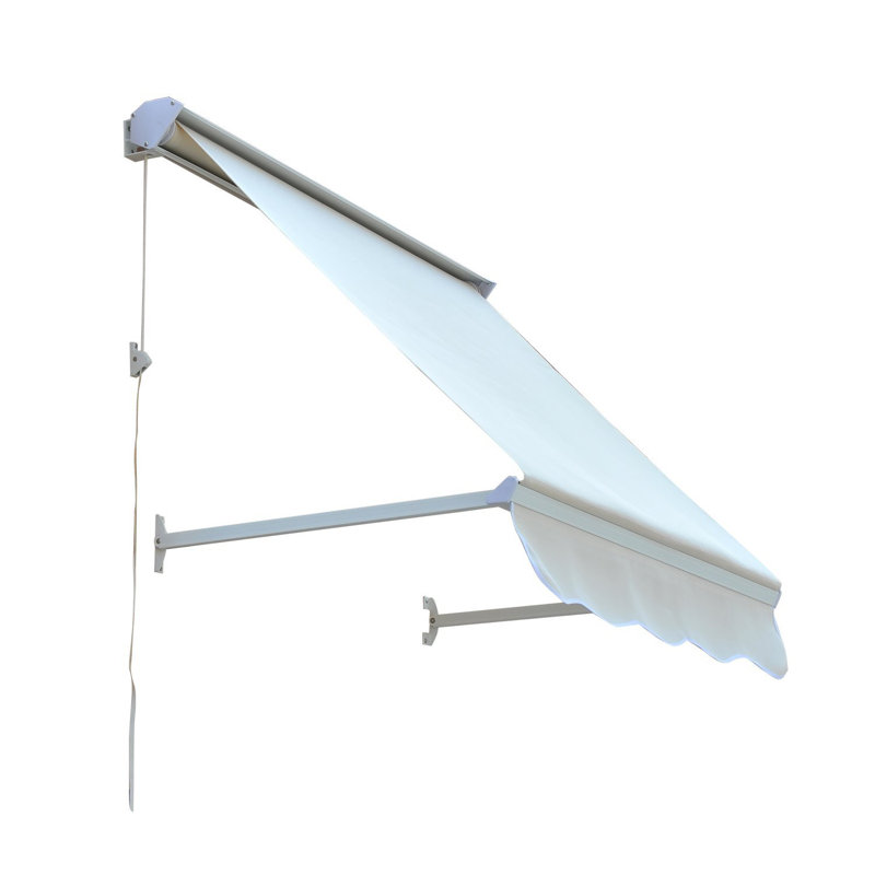 Outsunny 4 Ft W X 4 Ft D Fabric Retractable Standard Window Awning Reviews Wayfair