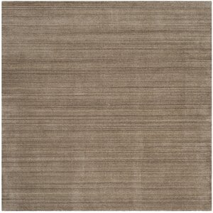 Aghancrossy Hand-Loomed Taupe Area Rug
