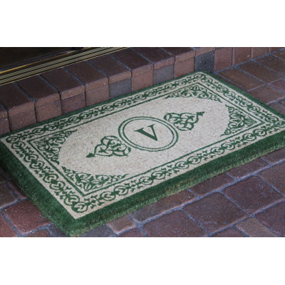 Filigree Decorative Border Monogrammed Door Mat A1 Home