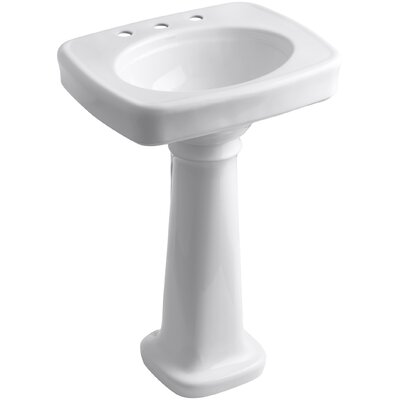 Bancroft Ceramic 24 Pedestal Bathroom Sink