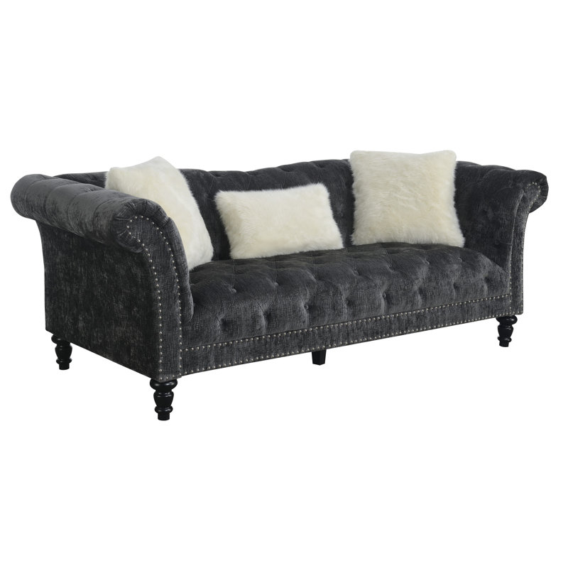Willa Arlo Interiors Hendrix Chesterfield 90 Rolled Arm Sofa Willa Arlo Interiors Hendrix