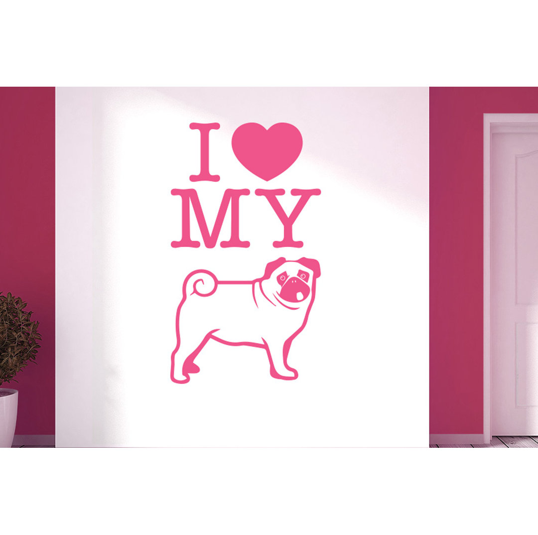 I Love My Dog Wall Sticker