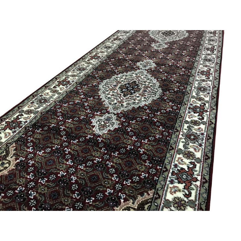 Bokara Rug Co Inc One Of A Kind Hand Knotted Rust Ivory 2 6 X 36 Runner Wool Area Rug Wayfair