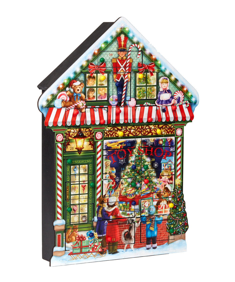 The Holiday Aisle Toy Shop Wooden Advent Calendar Wayfair