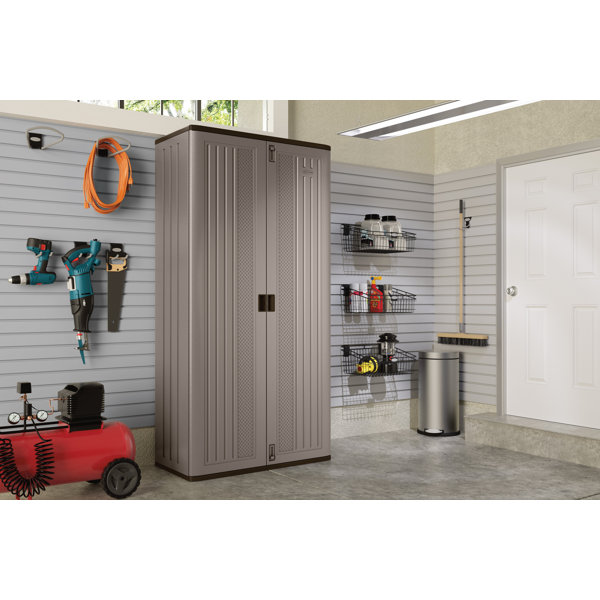 Suncast 80 H X 40 W 20 D Platinum Metallic Mega Tall Storage Platinum Metallic Mega Tall Storage