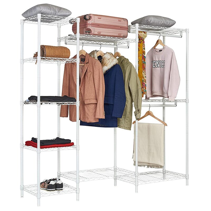 Sandusky 77 W Closet System Garment Rack Reviews Wayfair Ca