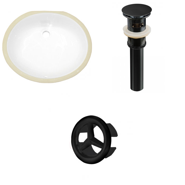 Avanities Ceramic Oval Undermount Bathroom Sink and ...