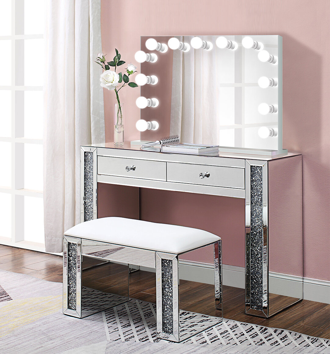 vanity set with lighted mirror - Ways To Decorate A Small ...