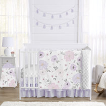 Purple Purple Wowelife Butterfly Bedding Set in Purple for Girls Crib Bedding Set 