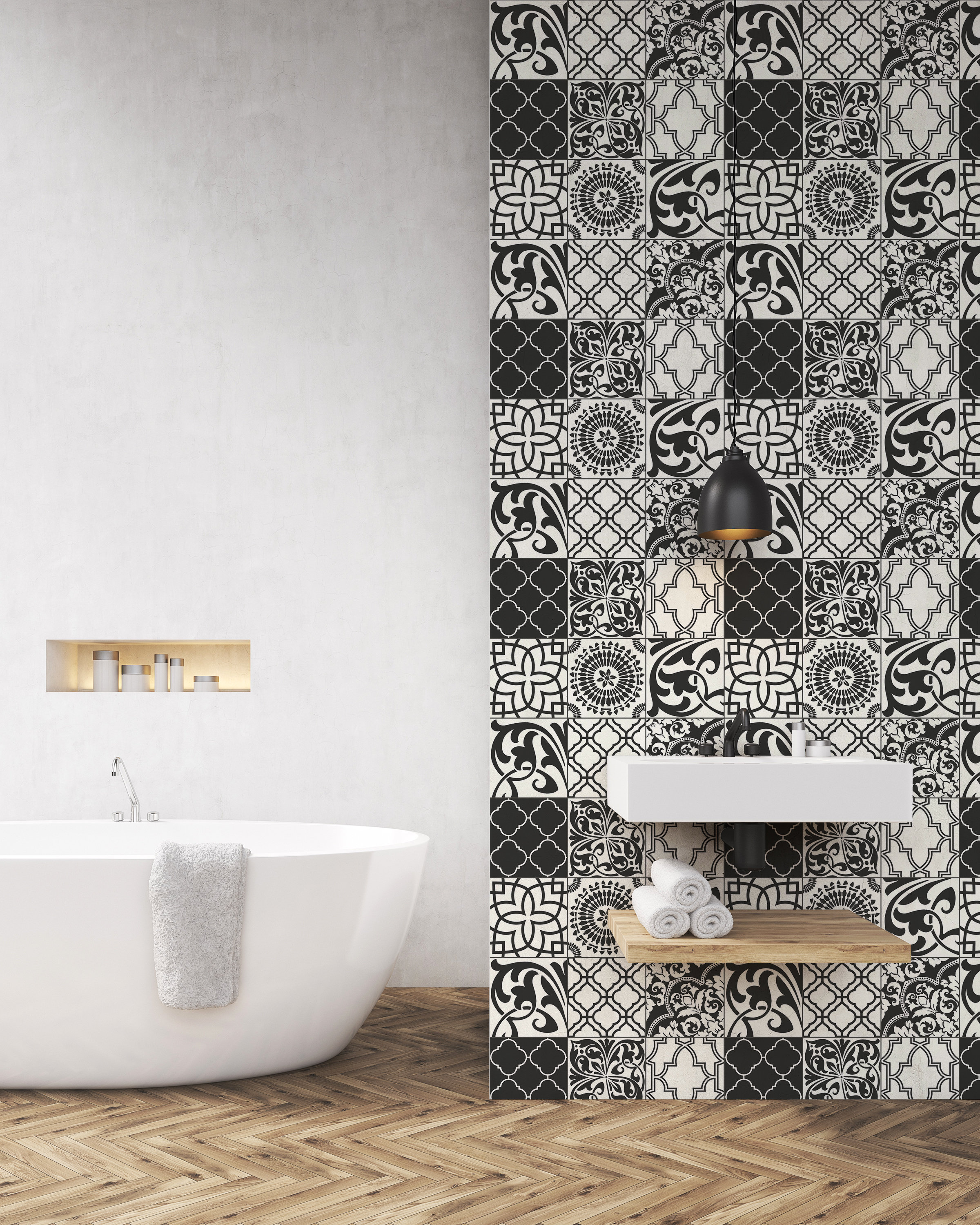 Bungalow Rose Corley Graphic Moroccan Tile 18 L X 20 5 W And Bungalow Rose Corley Graphic Moroccan Tile 18 L X 20 5 W And Stick Wallpaper Roll Wayfair