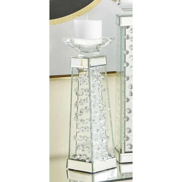 House Of Hampton Sparkle Crystal Candlestick Reviews Wayfair