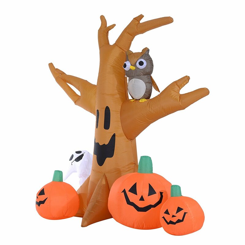 The Seasonal Aisle Large Scary Inflatable Tree Ghost Halloween ...