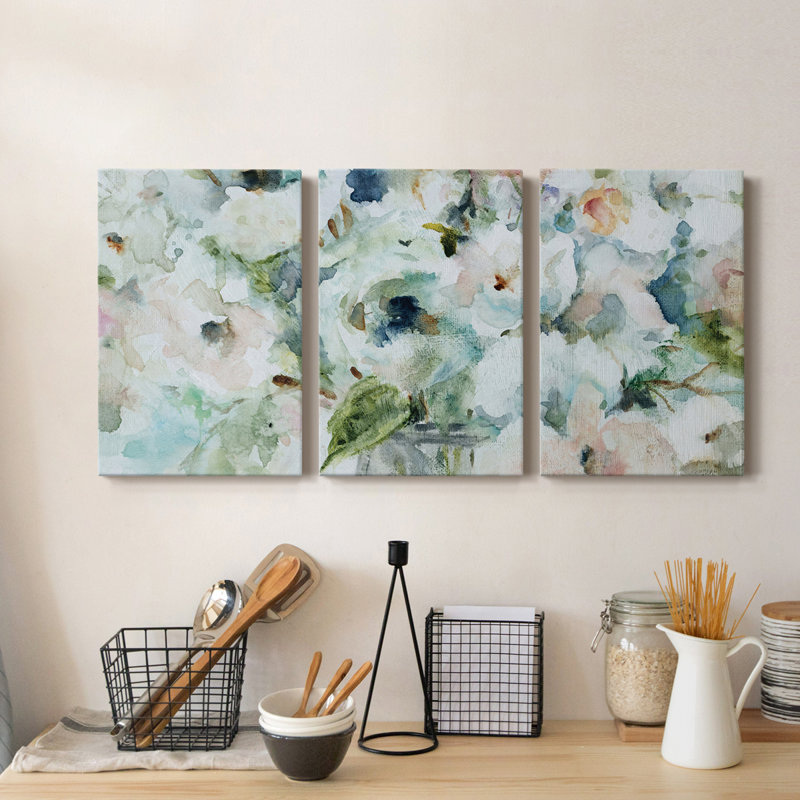 Blooming Softly- Premium Gallery Wrapped Canvas - Ready To Hang Size: 27" H x 54" W x 1" D