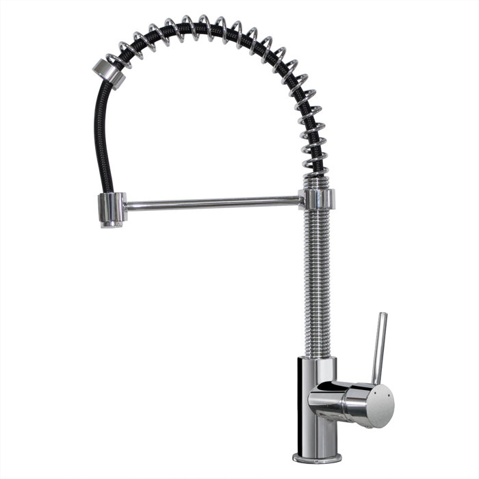 Koozzo Spring Pull Down Single Handle Kitchen Faucet With Side