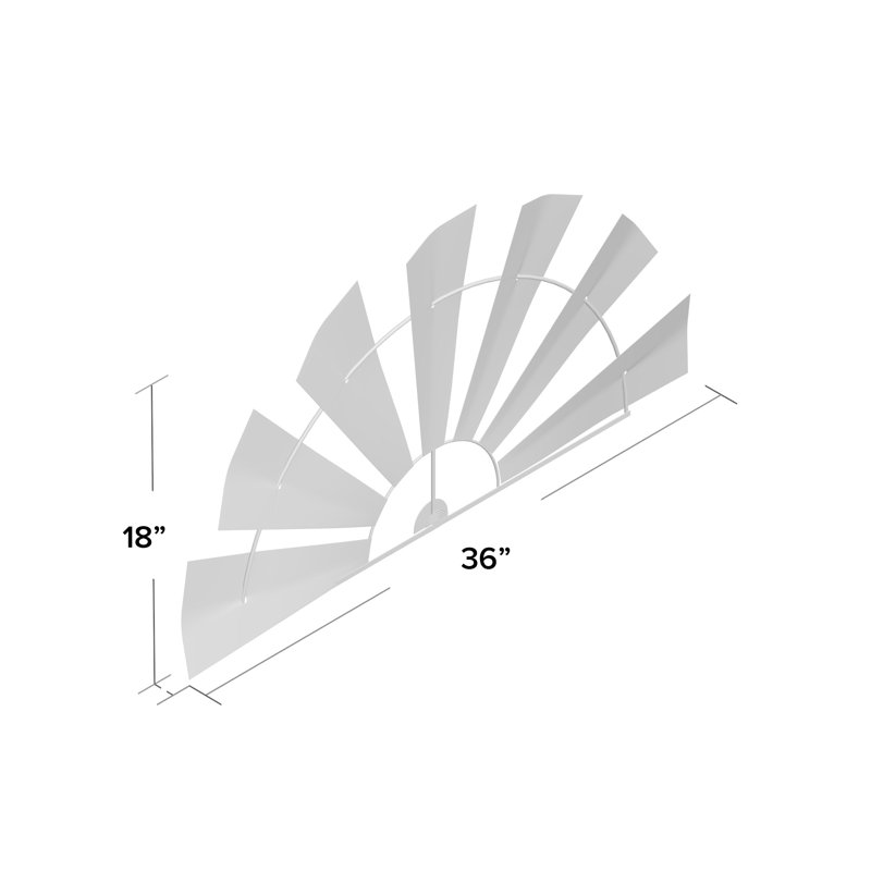 Gracie Oaks Half Windmill Metal Wall Decor Reviews Wayfair