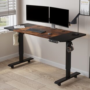 Mobile Stand Up Desk Height Adjustable Computer Standing Desk w/wheels &Footrest 