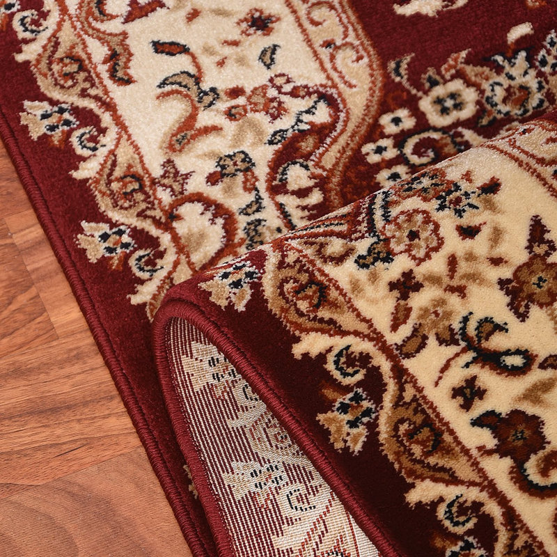 Astoria Grand Gillard Medallion Persian Formal Power Loom Red Beige Rug Wayfair
