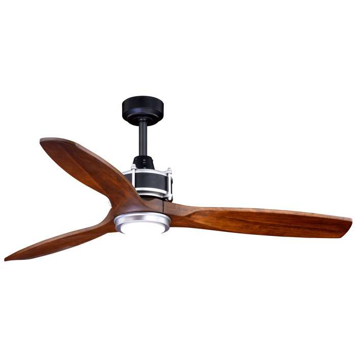 52 Eloise 3 Blade Outdoor Led Ceiling Fan With Remote Light Kit Included