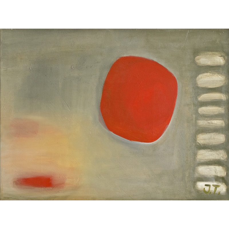 Art Excuse Red Dot 1 By Josefa Tscharmann Framed On Canvas In