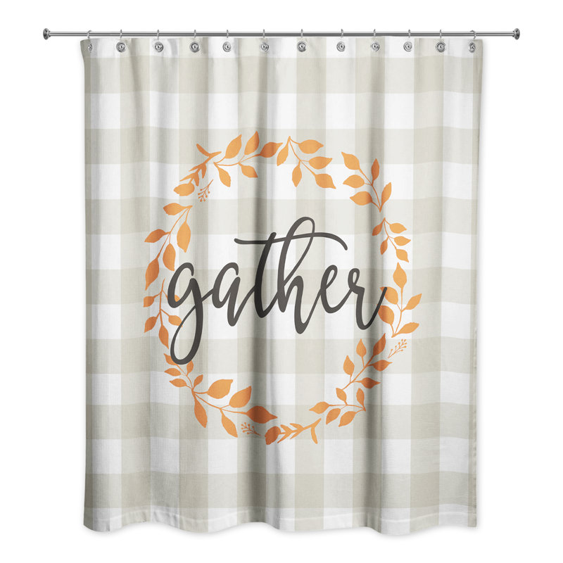 Gracie Oaks Valenti Gather Buffalo Check Single Shower Curtain