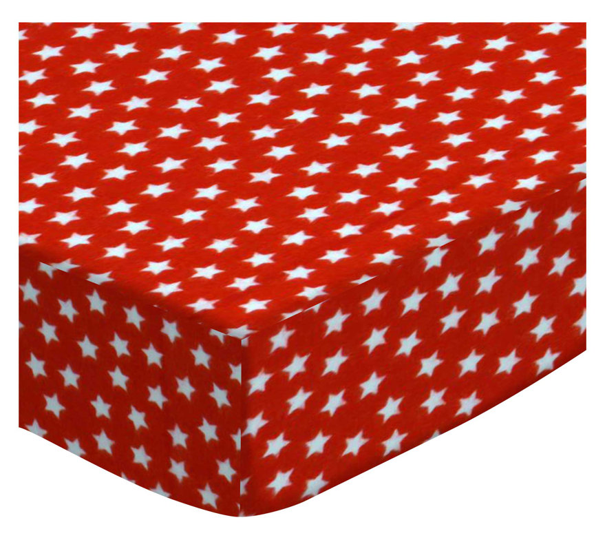 red fitted crib sheet