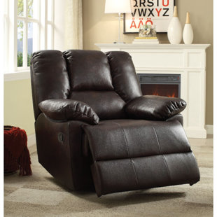 Munford Upholstered Leather Glider Recliner by Red Barrel Studio Spacial Price