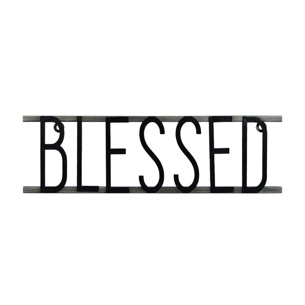 Inspirational Words /"Blessed/" Metal Wall Art  7/" x 32/" Home Decor Made In USA