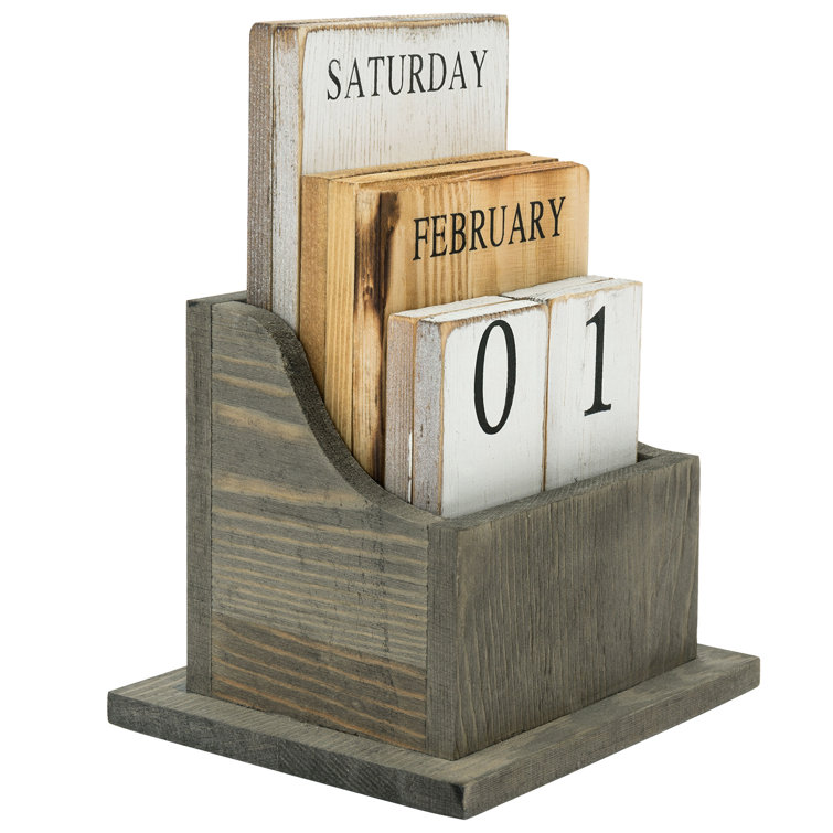 Day and Month Desktop Perpetual Calendar 
