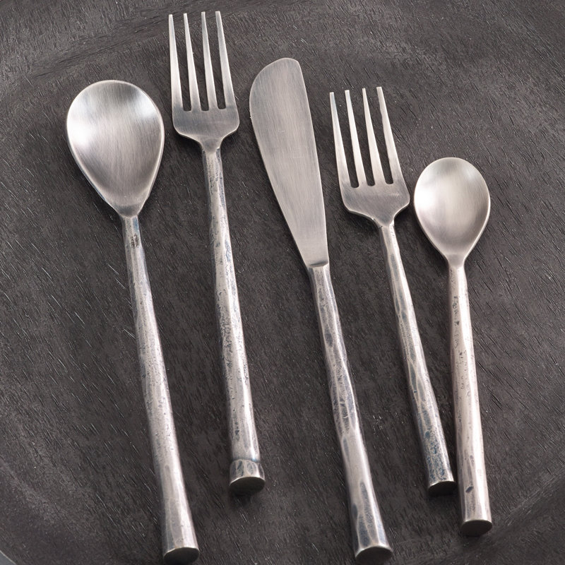 Latitude Run Signild Stainless Steel 5 Piece Flatware Set Service For 1 Reviews Wayfair