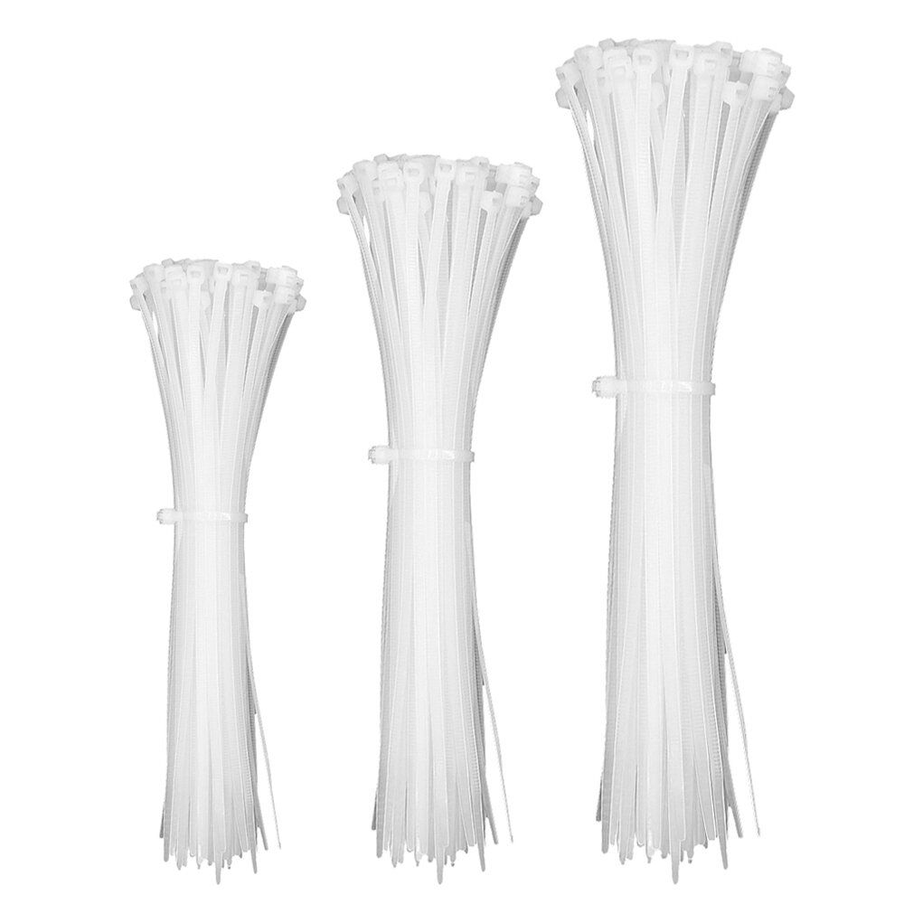 Self-locking Nylon Plastic Cable Ties Zip Ties Wraps-Various Sizes Black/ White 
