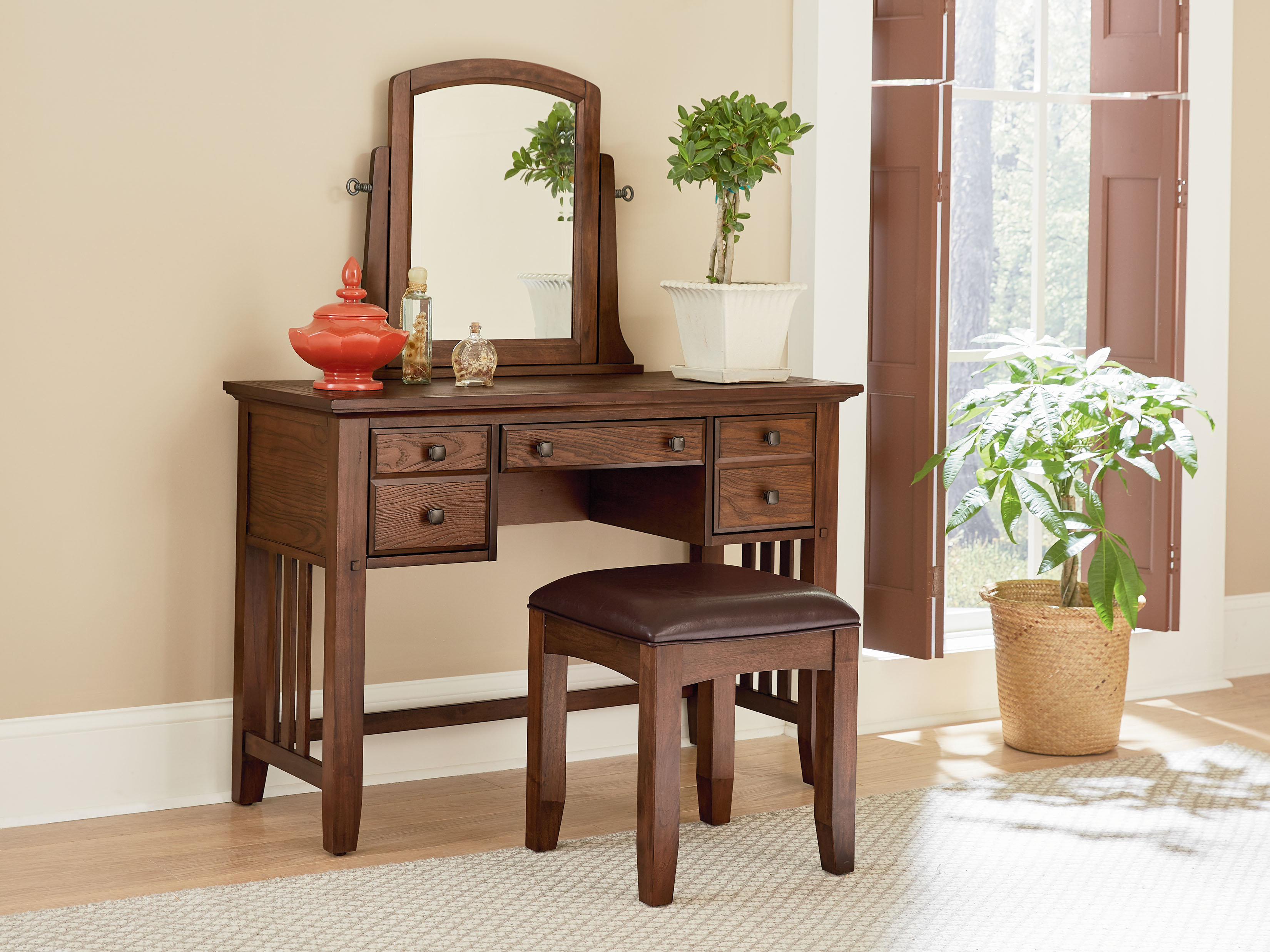 Charlton Home Romo Solid Wood Vanity With Mirror Reviews Wayfair