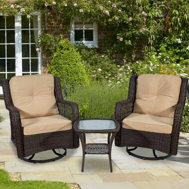 northridge swivel patio chair with sunbrella cushions three posts