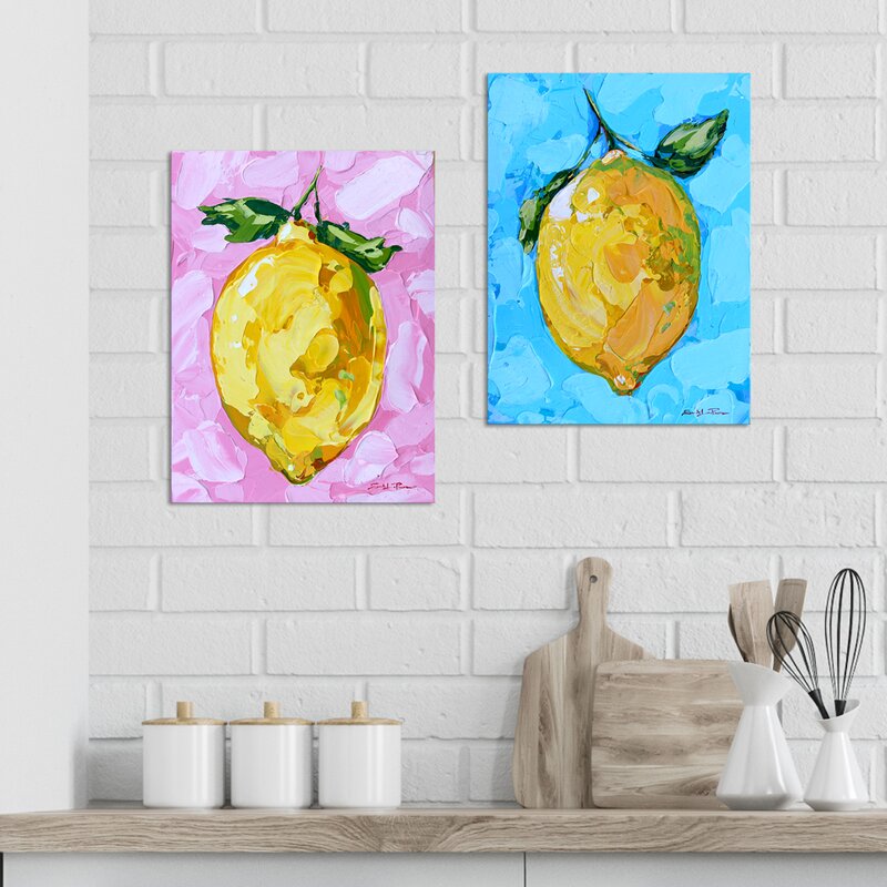 Citrus I/II by Sarah Lapierre - 2 Piece Wrapped Canvas Print