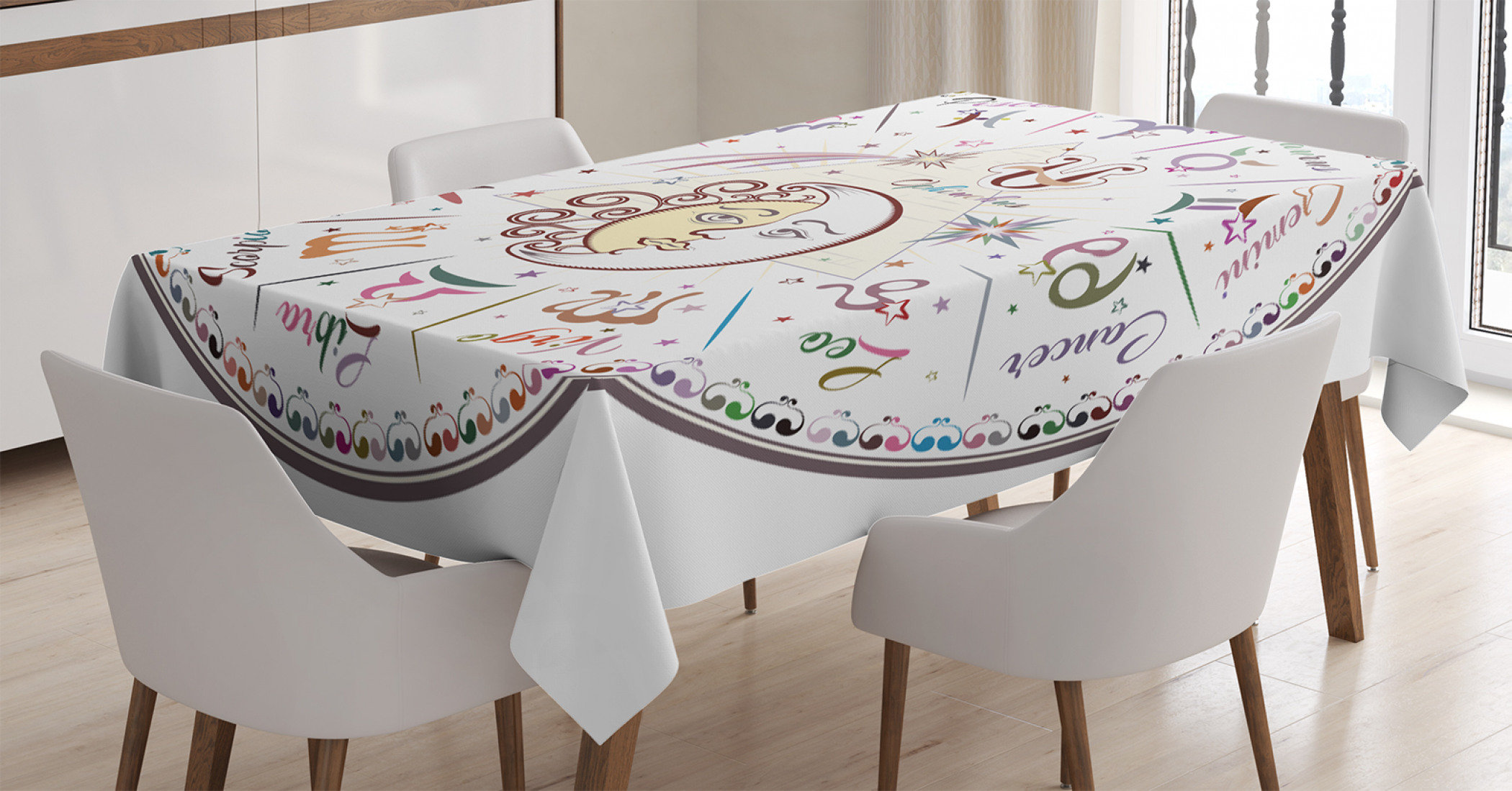 East Urban Home Ambesonne Zodiac Tablecloth Western Chart With