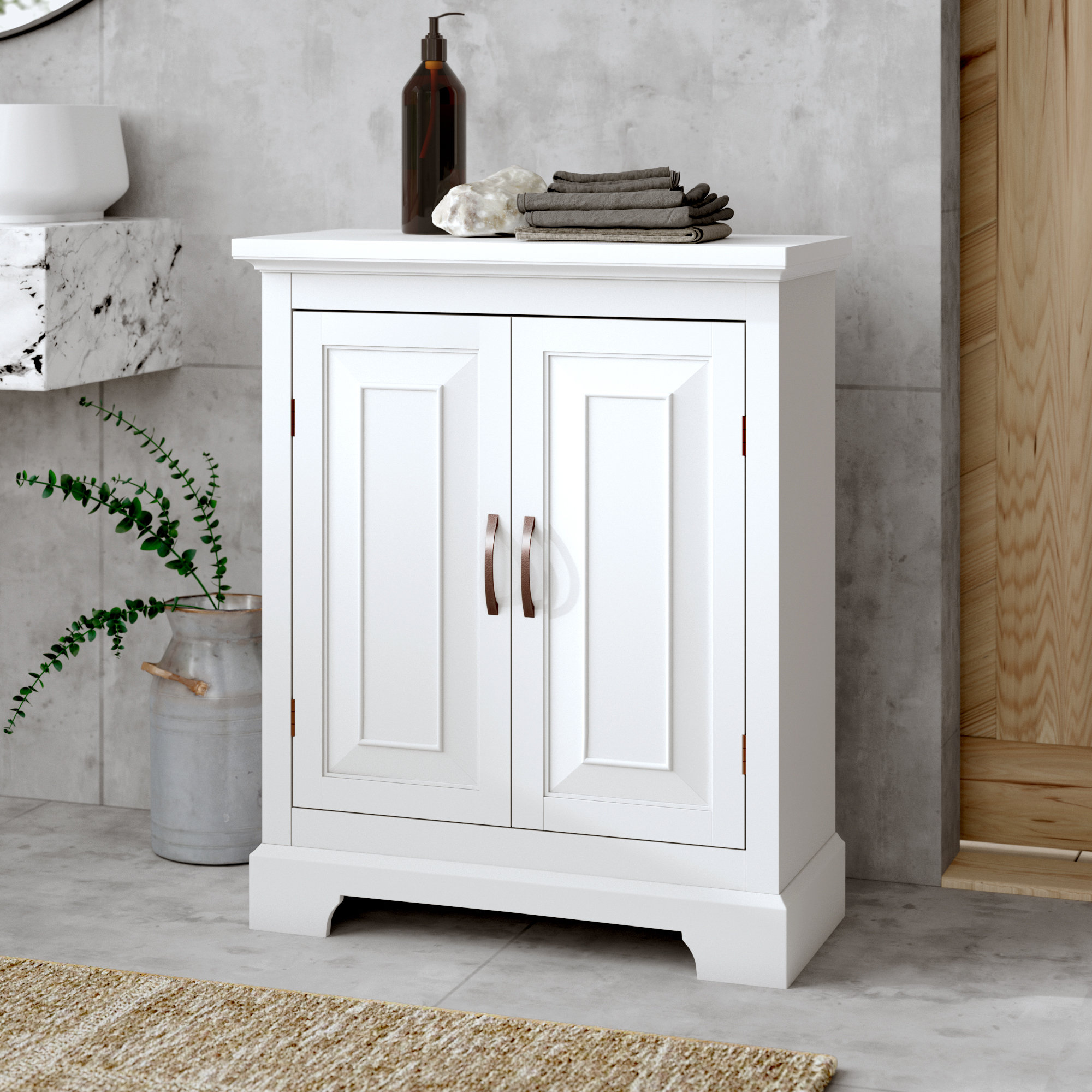 Nantwich 26 W X 34 H X 13 D Free Standing Bathroom Cabinet