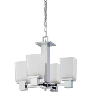 Go to store & view more images Edington 4-Light Shaded Chandelier by Ebern Designs
