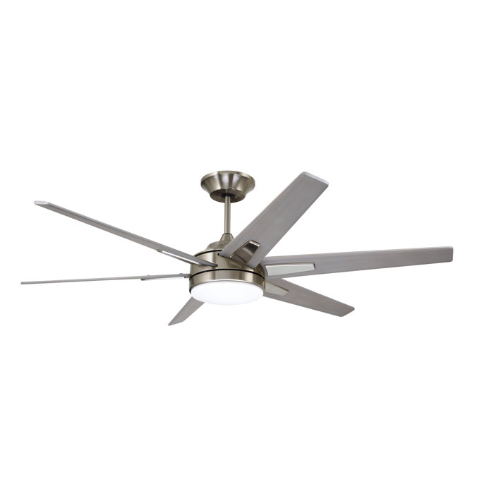 Latitude Run 60 Durst 6 Blade Led Ceiling Fan Light Kit Included