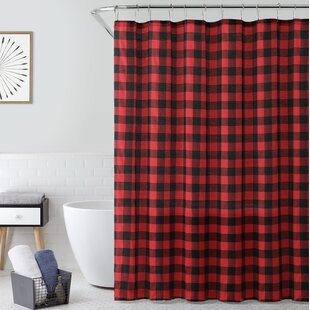 Christmas Plaid Pattern Shower Curtain Home Bathroom Decor & 12hooks 71*71inches 