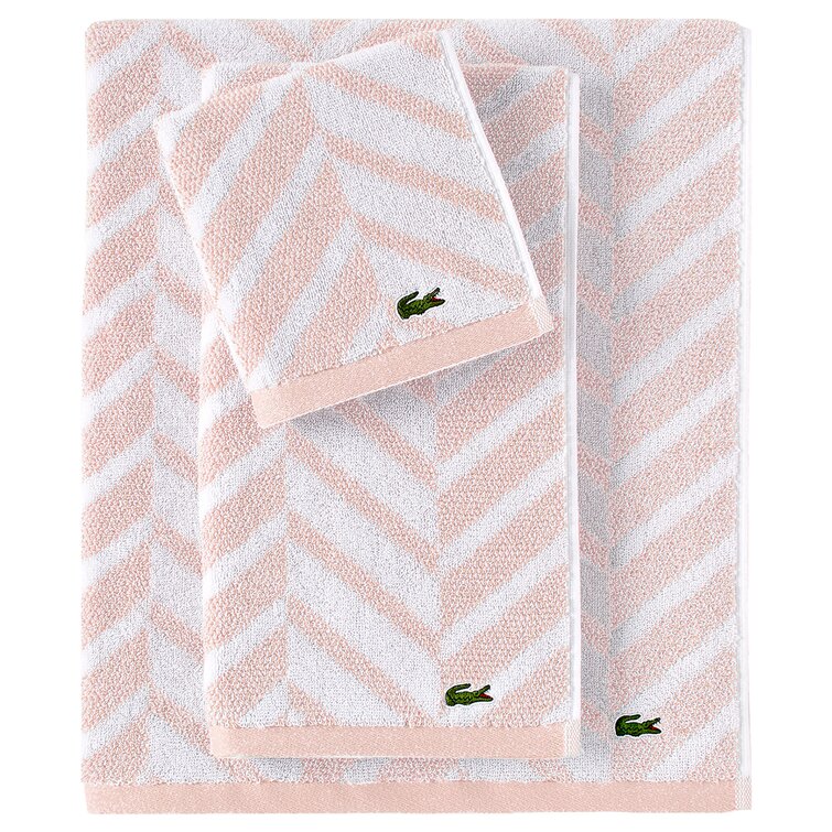 lacoste herringbone towel