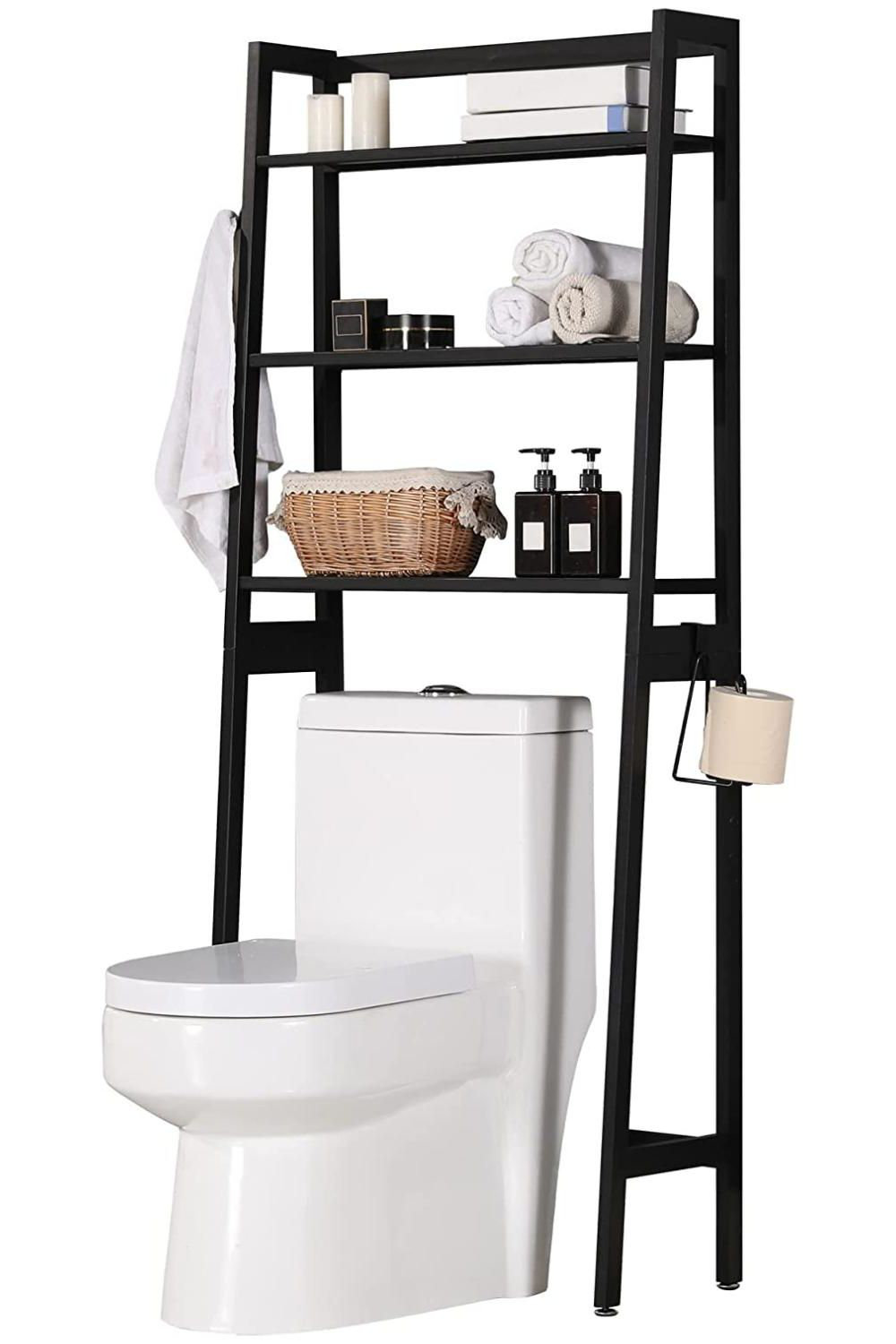 Ebern Designs Tanilah Solid Wood Freestanding OverTheToilet Storage